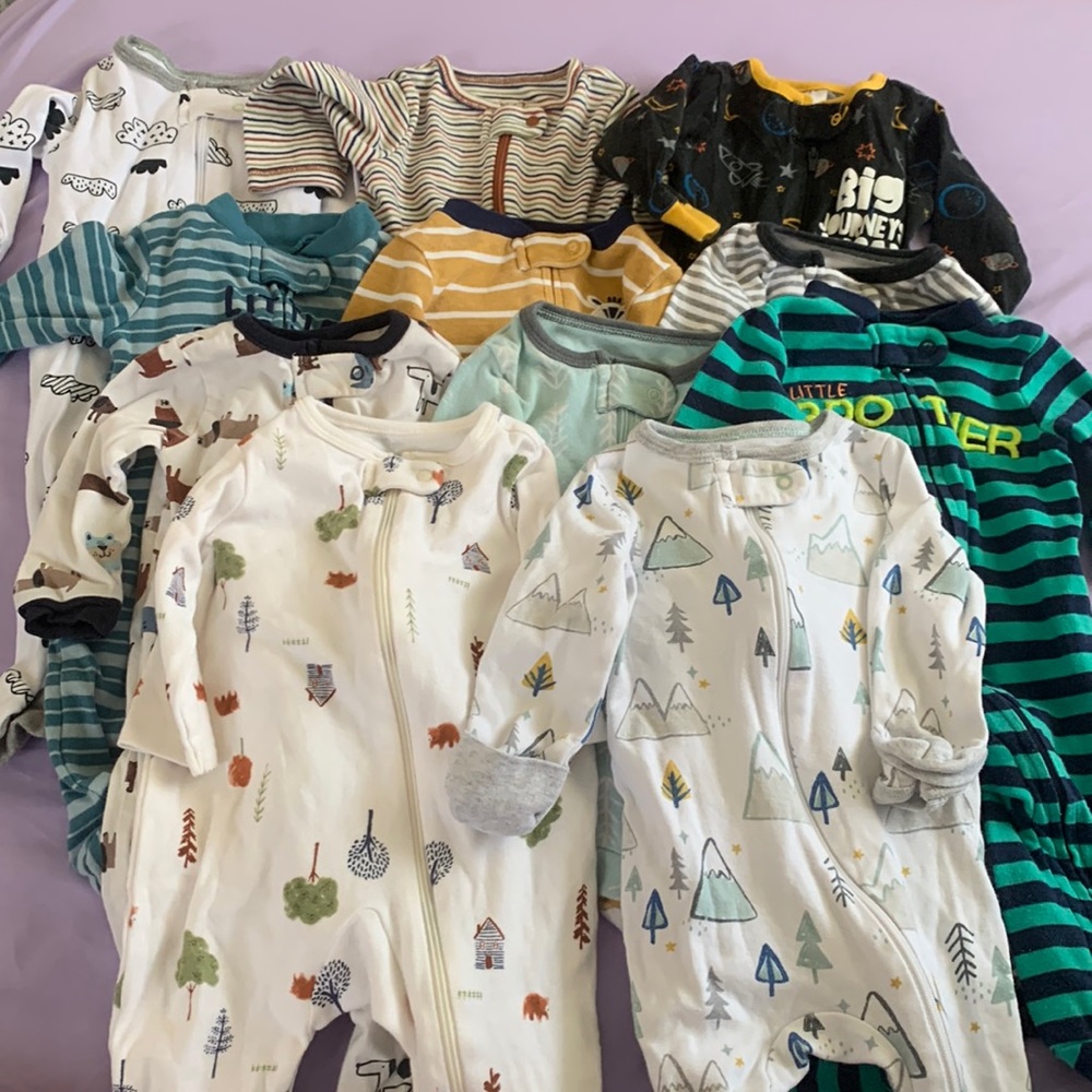 Baby boy sleepers bundle